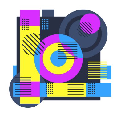 Bauhaus kare element düz şekil fütüristik