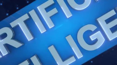 Farklı grafik elementlerden ve yapay zekadan soyut kompozisyon. 3d hazırlayıcı.