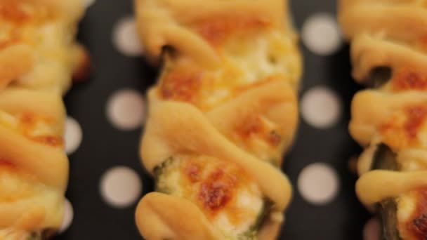 Jalapeno Poivre Momies Farcies Fromage Collation Halloween Penche Toi Fromage — Video