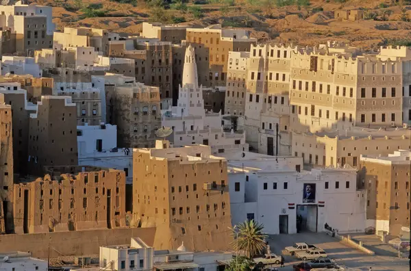 하드라마와트 Shibam Hadramawt 예멘의 도시이다 000명의 주민과 하드라마우트 구역의 자리가 스톡 이미지