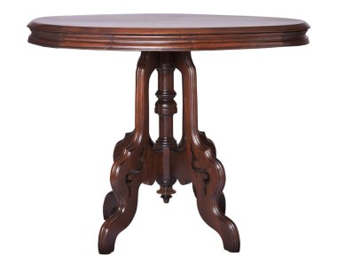 Beyaz cevizden yapılmış oval antika Viktorya dönemi masa.