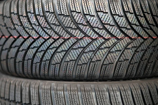 타이어의 질감에 추상적 나란히 — 스톡 사진
