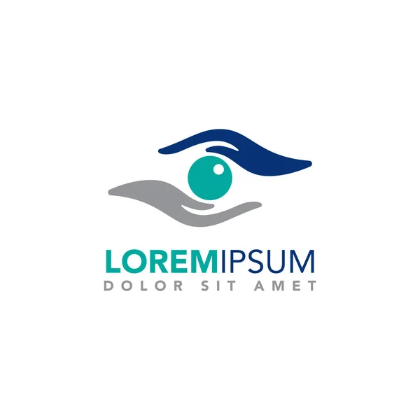 Eye Care Visão Optician Oftalmologista Vector Design Logo Template Modelo —  Vetores de Stock