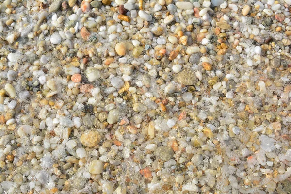 Full Frame Pebble Clear Sea Water Summer Vibe Background Top — Stock Photo, Image