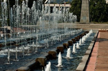 Montana, Bulgaristan ve Avrupa 'nın kamu bahçesinde farklı bir programa sahip pek çok çeşmenin güzelliği  