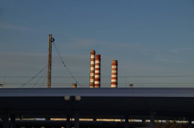 Şu anda işlemeyen Termoelektrik santrali Sofya Iztok, Bulgaristan 'dan görüntüle 