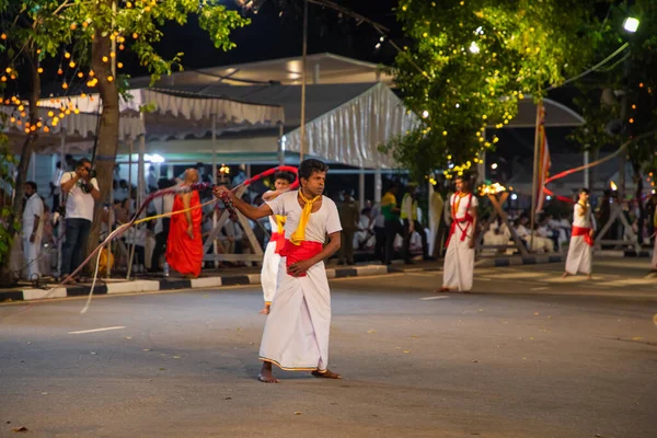 Colombo Sri Lanka Febbraio 2023 Una Grandiosa Processione Festosa Artisti — Foto Stock