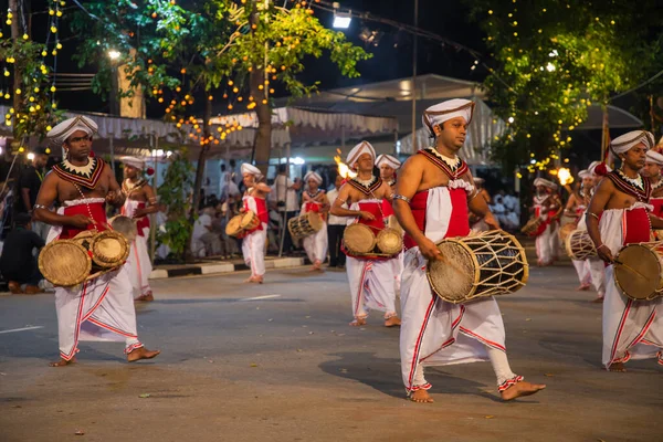 Colombo Sri Lanka Février 2023 Une Grandiose Procession Festive Artistes — Photo