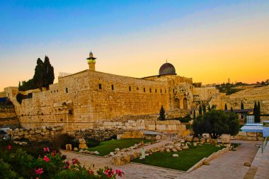 Kudüs, İsrail. 10 Ocak 2019. Kudüs Arkeoloji Parkı Davidson Cente