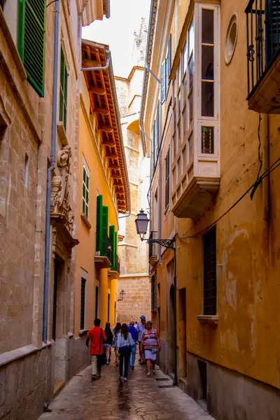 Palma Mallorca España Junio 2018 Vintage Acogedoras Calles Estrechas Palma — Foto de Stock