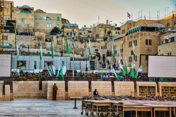 Jerusalén Israel Enero 2019 Pared Occidental Mens Par — Foto de Stock
