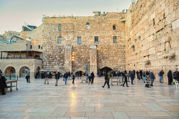 Jeruzalem Israël Januari 2019 Westelijke Muur Mens Par — Stockfoto