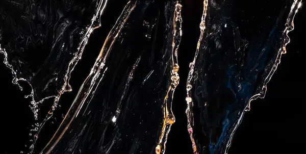 Een Assortiment Van Verschillende Sprankelende Transparante Iriserende Water Spatten Geïsoleerd — Stockfoto