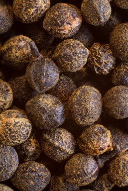 Himalayalı Nepal 'den gelen egzotik Cumeo biberin makro altı pozu. Detaylı ve çok yakın. İdeal yemek ve baharat geçmişi