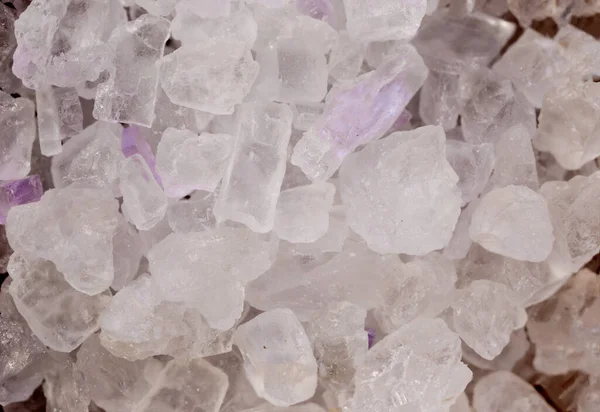 Super Makro Skott Flera Kristaller Vit Blå Persiska Iranska Havssalt — Stockfoto