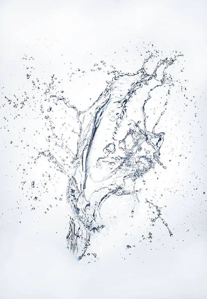 big splash of water isolated on white background