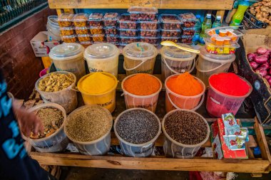 DIani Mombasa Kenya 18 Ekim 2019. Mombasa 'nın en eski gıda pazarı. Meyve, baharat alabileceğiniz yer.