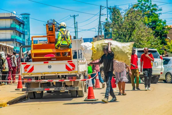 Diani Mombasa Kenya Octubre 2019 Gente Las Calles Ciudad Mombasa —  Fotos de Stock