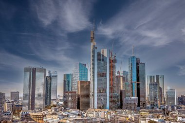 Frankfurt am Main, Almanya, Hdr, ateş kiliseden mavi renk