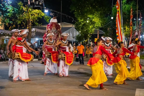Colombo Sri Lanka Febfuary 2023 Large Carnival Festive Procession Elephants — Stock Fotó