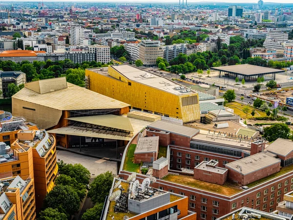 stock image Berlin,Germany 15 june 2021. Aerial view of Berlin skyline at the center of the city