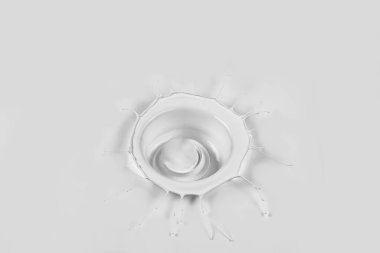 koleksiyon çeşitli süt beyaz arka plan üzerinde su sıçramalarına