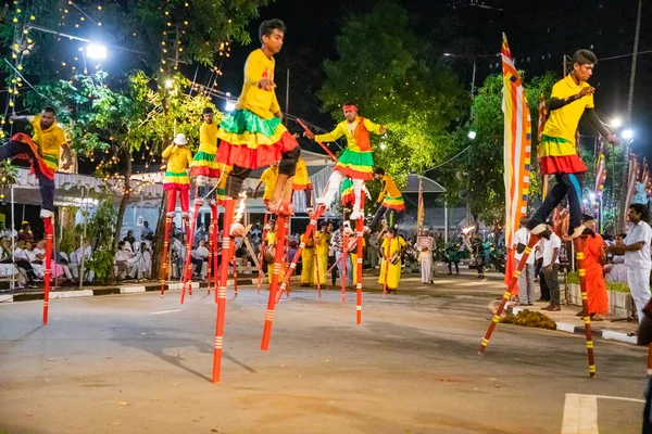 Colombo Sri Lanka Februar 2023 Großer Karnevalsumzug Mit Elefanten Und — Stockfoto