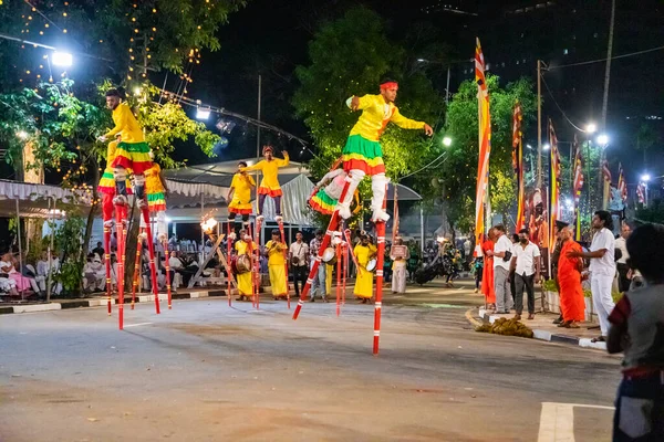 Colombo Sri Lanka Febfuary 2023 Large Carnival Festive Procession Elephants — Stock Photo, Image