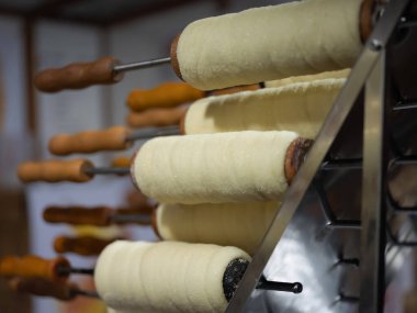 Prag 'ın en popüler yemek üreticisi Trdelnikov' un geleneksel ulusal gıda konsepti.