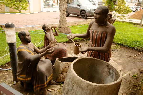 Arusha Tanzania África Febrero 2022 Figuras Tribales Africanas Madera Utilizaron — Foto de Stock