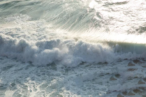 Морские Волны Пеной Голубой Бирюзовой Предыстория Концепция Поездки — стоковое фото