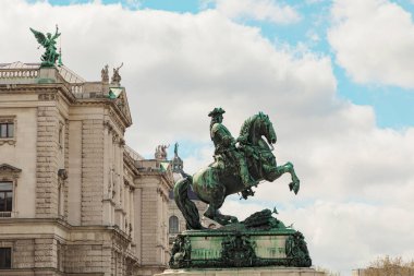 Viyana, Avusturya, 6 Nisan 2019. Şehir merkezi. Mimari anıtlar, şehirde popüler yerler Avrupa seyahat kavramı