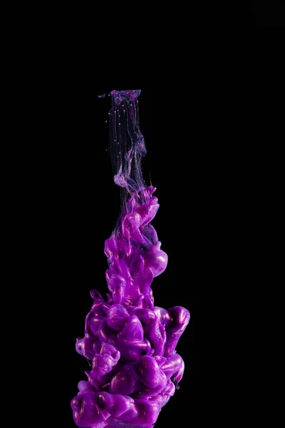 Violet Goud Acrylverf Inkt Water Geïsoleerd Kort Helder Onderwerp Foto — Stockfoto
