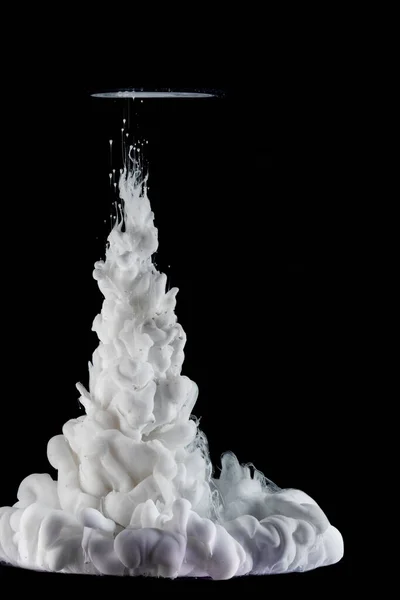 Acrílico Branco Cores Tinta Água Isolado Abstrato Brilhante Foto Assunto — Fotografia de Stock