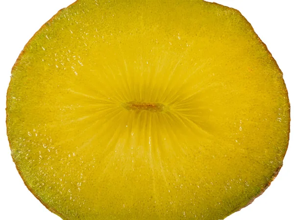Fresh Juicy Kiwi Slice White Background Isolated Macro Photo Very — Stock Photo, Image
