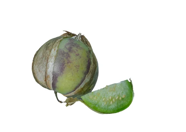 Φυσαλίδα Φιλαδέλφεια Ντοματίλο Μεξικάνικη Ντομάτα Φρέσκα Βιολογικά Πράσινα Τοματίλλος Physalis — Φωτογραφία Αρχείου