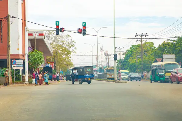 Colombo Sri Lanka February 2023 City Busy Street People Tuk — Stock Photo, Image