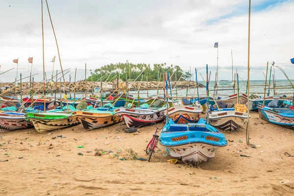 Beruwala Sri Lanka February 2023 Fishing Boats Stand Beruwala Harbour — Stock Photo, Image