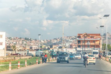 Antananarivo, Madagaskar 25Ekim 2023 şehir manzarası, Tana, Madagaskar 'ın başkenti, Fransız adı Tananarive ve kısa adı Tana, Madagaskar' ın yoksul başkenti ve en büyük şehri.