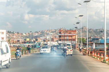 Antananarivo, Madagaskar 25Ekim 2023 şehir manzarası, Tana, Madagaskar 'ın başkenti, Fransız adı Tananarive ve kısa adı Tana, Madagaskar' ın yoksul başkenti ve en büyük şehri.