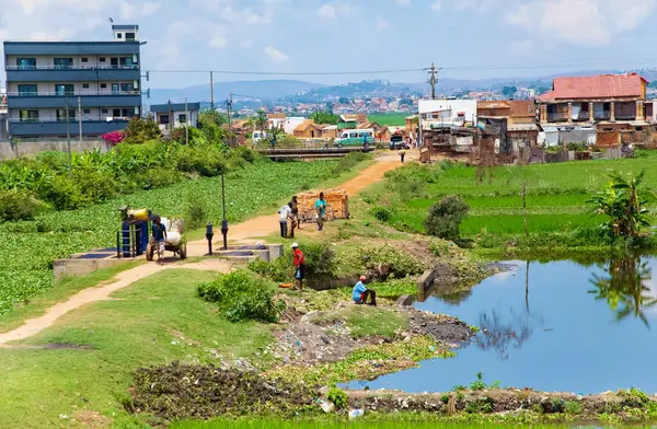 Antananarivo Madagascar Octubre 2023 Calle Antananarivo Capital Ciudad Más Grande — Foto de Stock