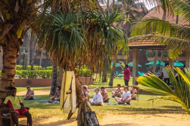 Kalutara, De Abrew Bulvarı, Waskaduwa. 11.02. 2023 Sri Lanka. Sri Lanka 'daki Oceanfront Otel ve Spa Oteli.