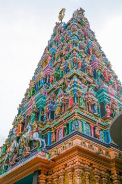 Kuala Lumpur, Malezya. 07.08.2024 Kuala lumpur 'daki geleneksel küçük Budist tapınağı.