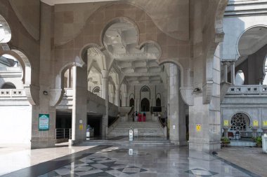 Kuala Lumpur, Malezya. 07.08.2024 ünlü Mescid Wilayah Persekutuan Federal Bölgesi Camii, Müslümanların ibadet ettiği yer.