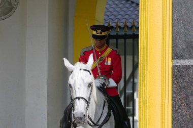 Kuala Lumpur, Malezya, 07.08.2024. Maylaysia 'ya sarımsak şekilli kemer yönetim binası. Kraliyet Muhafızları, Istana Negara Sarayı