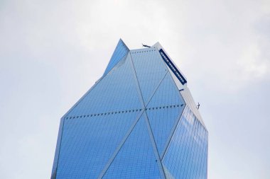 Kuala Lumpur, Malaysia. 07.08. 2024. Morning view of highest tower KL PNB Merdeka 118 in Kuala Lumpur. Reflection clouds at glass surface. clipart