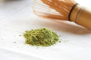 Japon Yeşil Çay Tozu 'nu kapatın.