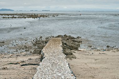 Sriracha 'nın deniz manzarası, Chonburi, Tayland.
