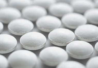 Tıbbî hapları kapat. Bulanık arkaplan