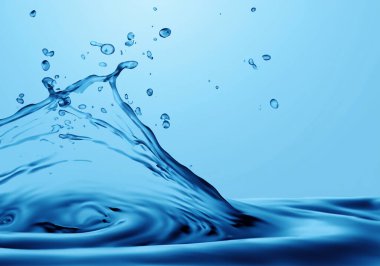 Arkaplanda temiz su akışı dalgasını özetle